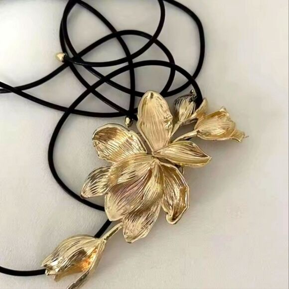 New ZARA 3d Flower Cord Adjustable Belt | NWOT main image 5